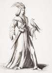 A fifteenth century noble of Provence, after an illustration in 'Costumes from the Tenth to the Sixteenth Century' by Jean Baptiste Bonnart (1654-1726) from 'Le Moyen Age et La Renaissance' by Paul Lacroix (1806-84) published 1847 (litho)