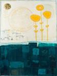 Yellow flowers, 2014, (mixed media on canvas)