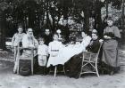 Family portrait of the author Leo N. Tolstoy, from the studio of Scherer, Nabholz & Co. (b/w photo)