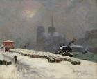 Notre Dame in the Snow, 1904 (oil on canvas)