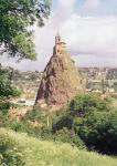 View of the Rocher d'Aiguilhe with the Church of St. Michel de l'Aiguilhe (photo)