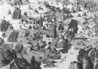 General view of the battle of Muhlberg, detail, 24th April 1547 (engraving) (b/w photo) (see also 217805, 217806)