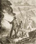 Silver Mining Operation, Nevada, c.1870, from 'American Pictures', published by The Religious Tract Society, 1876 (engraving)