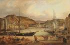 View of the commercial port at Cherbourg (oil on canvas)