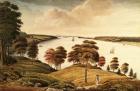 View of the Hudson River from Fort Knyphansen (w/c on paper)