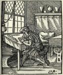 The Woodblock cutter, 1568 (woodcut)