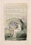 'The Little Black Boy', plate 6 from 'Songs of Innocence', 1789 (hand-coloured relief etching with w/c on paper)