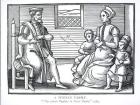 A Puritan Family, from 'The Whole Psalms in Four Parts', 1563 (woodcut) (b/w photo)