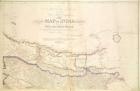 Map of India, 1822 (colour litho)