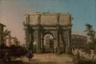 View of the Arch of Constantine with the Colosseum, 1742-5 (oil on canvas)