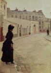 Waiting, Rue de Chateaubriand, Paris (oil on canvas)