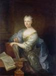 Portrait of the singer Marie-Louise Desmatins (1670-1708) (oil on canvas)