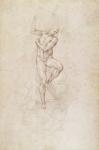 W.53r The Risen Christ, study for the fresco of The Last Judgement in the Sistine Chapel, Vatican (pencil)