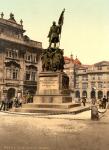 Radetzky Memorial in Prague, c.1890 (colour postcard)