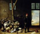 Peasant in an Interior or, Kitchen with a Still Life (oil on panel)