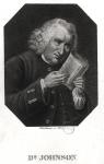 Dr. Samuel Johnson (1709-84) (engraving) (b/w photo)
