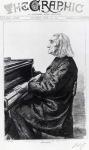 Franz Liszt, cover of 'The Graphic', April 10th 1886 (engraving)