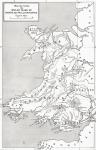 Map illustrating the Welsh wars of William Rufus and Henry I, from 'A Short History of the English People' by J. R. Green, published 1893 (litho)