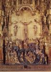 Altarpiece of the Crucifixion, detail of the central panel, from the Church of Chartreuse de Champmol, c.1391 (gilded wood)