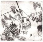 Mayrhofen Mountains, 2015, dry-point etching