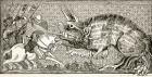 How Alexander did battle with the beast, after a miniature in a 13th century manuscript, from 'Science and Literature in the Middle Ages', by Paul Lacroix, 1878 (litho)