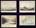 North American Scenes and a map of New York, c.1772 (w/c on paper)