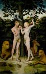Adam and Eve (oil on panel)