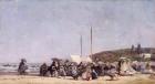 The Beach at Trouville, 1864 (oil on canvas)