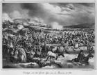 Crossing the Berezina on November 1812, engraved by Desguerrois (19th century) (litho) (b/w photo)