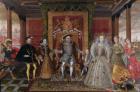An Allegory of the Tudor Succession: The Family of Henry VIII, c.1589-95 (oil on panel)