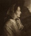 Emily Selwood, wife of Alfred Lord Tennyson (1809-92) (litho)
