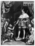 St. Louis (1214-70) Distributing Alms, c.1615-20 (oil on canvas) (b/w photo)