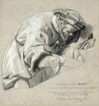 Study of Ambroise Pare (c.1510-90) the 'Father of Modern Surgery' (charcoal & white chalk wash on paper)