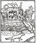 Noah's Ark. After a woodcut from Caxton's Golden Legend, 1483. From Impressions of English Literature, published 1944.