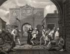 The Gate of Calais, or O The Roast Beef of Old England, from 'The Works of William Hogarth', published 1833 (litho)
