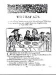The First Act, a satirical play against William Prynne (1600-69) (woodcut) (b/w photo)