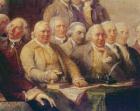 Drafting the Declaration of Independence, 28th June 1776, c.1817 (oil on canvas) (detail of 228826)