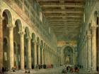 Interior of the Church of San Paolo Fuori le Mura, Rome, 1750 (oil on canvas)