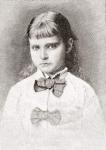 Alix of Hesse and by Rhine later Alexandra Feodorovna, 1872  1918. Seen here aged 5. Empress consort of Russia as spouse of Nicholas II. From The Strand Magazine, published 1896