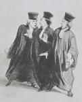 A Dispute Outside the Courtroom, from the series 'Les Gens de Justice' c.1846 (charcoal on paper)