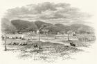 Peake Overland Telegraph Station, South Australia, c.1880, from 'Australian Pictures' by Howard Willoughby, published by the Religious Tract Society, London, 1886 (litho)