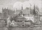 Westminster Hall seen from the Thames during the reign of Charles I, c.1625-49 (engraving)