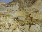 Bringing Down Marble from the Quarries to Carrara, 1911 (oil on canvas)