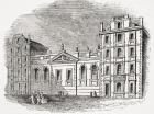 Old St. Paul's School, London, before the Great Fire, from 'Old England's Worthies' by Lord Brougham and others, published London, c.1880s (litho)