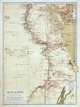 Map of Upper Egypt in the late 19th century. From El Mundo Ilustrado, published Barcelona, 1880.