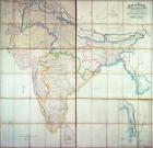 Map of India, 1857 (colour lithograph)