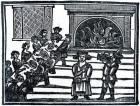 Christmas Entertainment, an illustration from 'A Book of Roxburghe Ballads' (woodcut) (b/w photo)