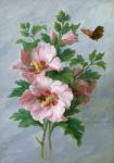 Hibiscus against a Marble Ledge (oil on panel)