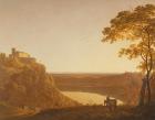 Lake Nemi at Sunset, c.1790 (oil on canvas)