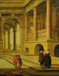 Palace Courtyard (oil on panel)